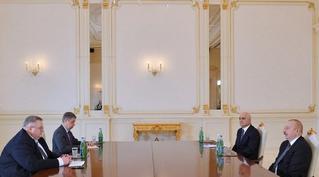 President of Azerbaijan Ilham Aliyev receives Deputy Prime Minister of Russia Alexei Overchuk