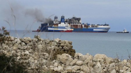 British Navy says attacked ship ablaze off the coast of Yemen