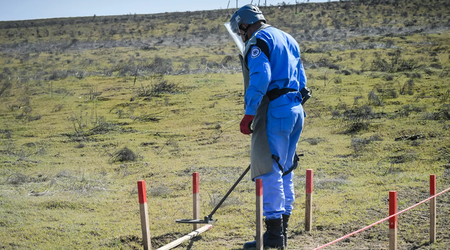 Nearly 600 mines found in liberated areas last month