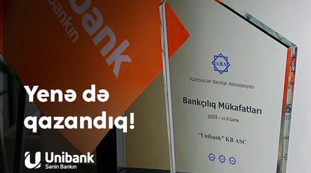 Unibank müxtəlif nominasiyalar üzrə mükafat alıb