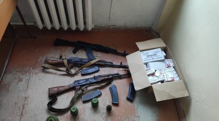 В Ханкенди обнаружены оружие и боеприпасы