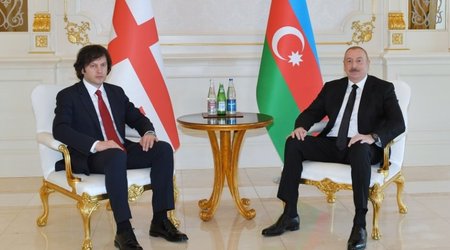 Началась встреча Президента Ильхама Алиева с премьер-министром Грузии один на один