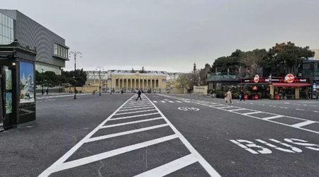 Перед Республиканским стадионом имени Тофига Бахрамова создана специальная зона для автобусов