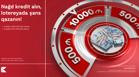 Лотерея «50 дней 50 подарков» с множеством призов от Kapital Bank