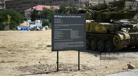 «Парк военных трофеев» в Баку пополнился обнаруженным в Ходжалы ЗРК