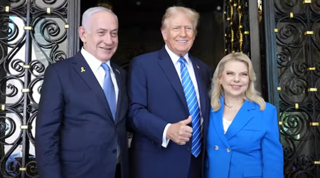Tramp Netanyahu ilə görüşüb - Video