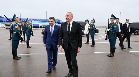İlham Əliyevin Qazaxıstana səfəri başa çatıb