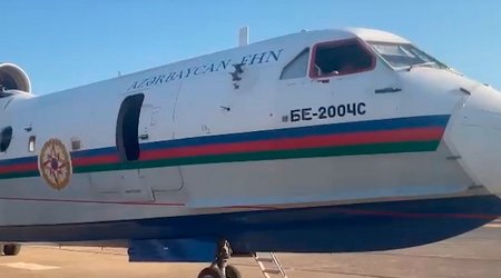 Азербайджанский самолет-амфибия продолжает участвовать в тушении пожаров в Турции