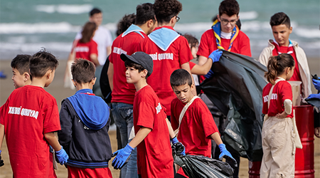 The "Protect the Caspian Sea!" campaign organised with the support of Bakcell