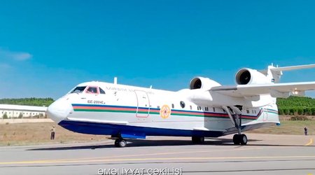 Самолет-амфибия МЧС Азербайджана продолжает тушить лесные пожары в Турции