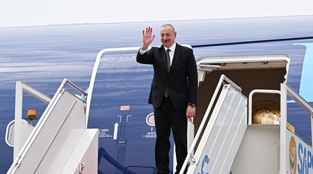 Əliyev Rusiyaya rəsmi səfərə gedib