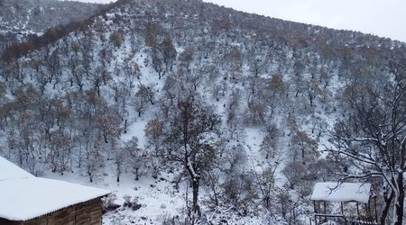 В Шахдаге выпал снег - ФАКТИЧЕСКАЯ ПОГОДА
