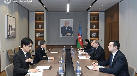 Ceyhun Bayramov Koreya səfirini qəbul edib