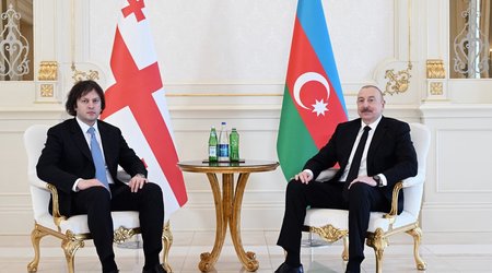 Əliyev və İrakli Kobaхidzе arasında görüş olub - Yenilənib