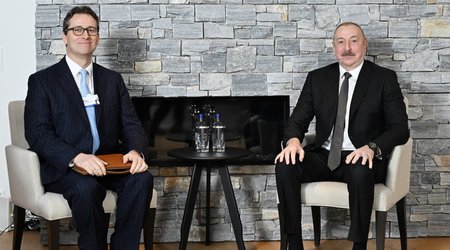İlham Əliyev Davosda Nik Stader ilə görüşüb