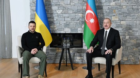 Davosda Azərbaycan və Ukrayna prezidentlərinin görüşü olub