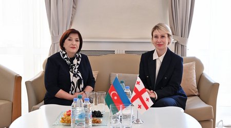 Sahibə Qafarova Gürcüstanda rəsmi səfərdədir