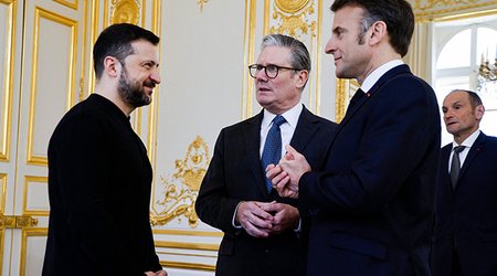 Fransa, Böyük Britaniya və Ukrayna liderləri Parisdə danışıqlar aparıblar