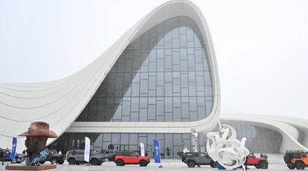 Автомобильная федерация Азербайджана организовала автопробег внедорожников