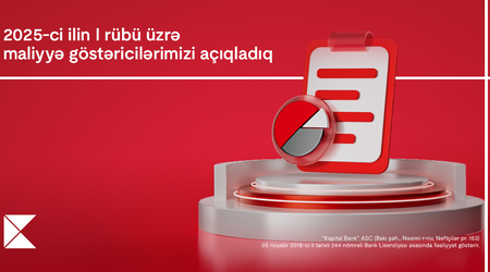 Kapital Bank 2025-ci ilin 1-ci rübü üzrə maliyyə nəticələrini elan edib