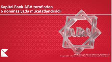 Kapital Bank 6 nominasiyada mükafatlandırıldı
