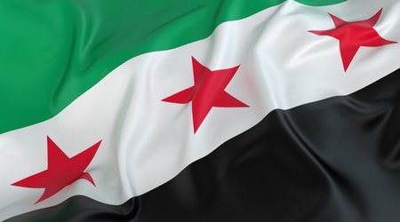 Новый флаг Сирии в штаб-квартире ООН