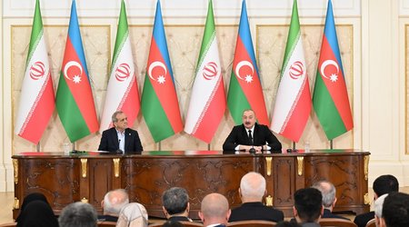 Azərbaycan və İran prezidentləri mətbuata birgə bəyanatlarla çıxış ediblər - Yenilənib