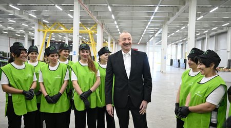 Prezident Qusarda bağçılıq və soyuducu anbar kompleksinin fəaliyyəti ilə tanış olub