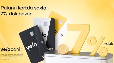Yelo kartdakı vəsaiti illik 7%-dək gəlir ilə artır!
