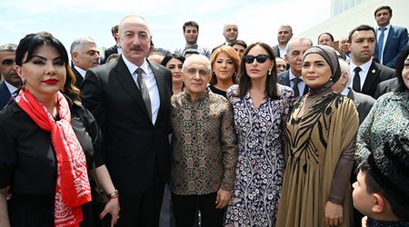Prezident və xanımı Ağdam Muğam Mərkəzinin açılışında - Yenilənib