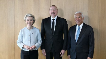 İlham Əliyevin Tiranada Avropa İttifaqı Şurası və Avropa Komissiyasının prezidentləri ilə görüşü olub