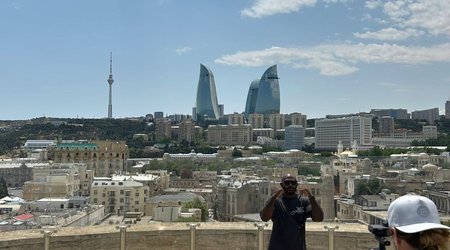UFC fighter Khalil Rountree tours Baku's Old City ahead of landmark event