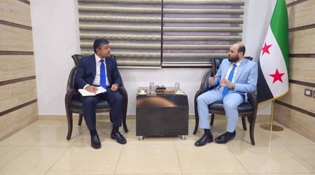 Azərbaycanın müvəqqəti işlər vəkili Suriyanın energetika naziri ilə görüşüb