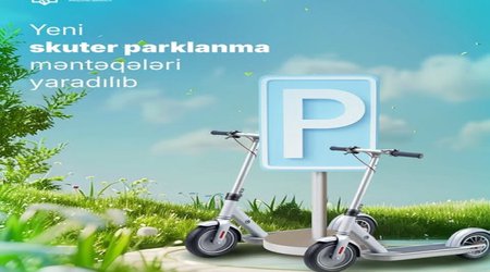 В Баку созданы еще 9 новых пунктов парковки скутеров