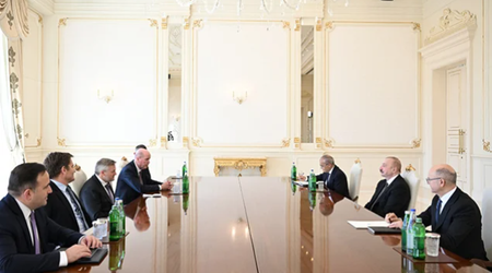 Azerbaijan's President Aliyev meets bp CEO Murray Auchincloss