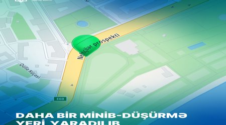 Daha bir avtobus zolağında minib-düşmə yeri yaradılıb
