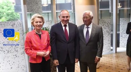 Paşinyan, fon der Lyayen və Koştanın Brüsseldə üçtərəfli görüşü başlayıb