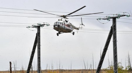 К тушению пожаров в Агдаме и Агдере привлечены 2 вертолета