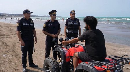 Polis çimərliklərdə profilaktik tədbirləri davam etdirir