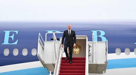 İlham Əliyev ABŞ-a işgüzar səfər edib