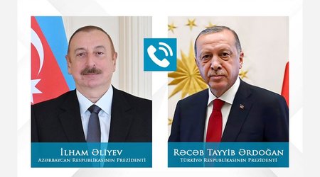İlham Əliyev Rəcəb Tayyib Ərdoğana zəng edib