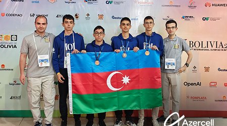 Azercell Beynəlxalq İnformatika Olimpiadasında uğur qazanan məktəbliləri təbrik edir