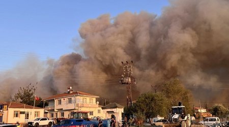 Из-за сильного пожара на западе Турции эвакуированы два села