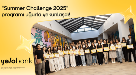 Yelo Bank-ın “Summer Challenge” yay təcrübə proqramı uğurla yekunlaşdı