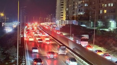 Bakı Dairəvi yolda avtoqəza olub, sıxlıq yaranıb