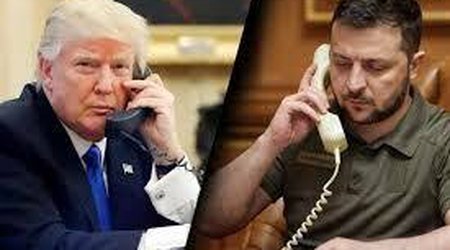 Зеленский разговаривает с Трампом
