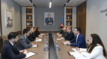 Ceyhun Bayramov TÜRKPA-nın yeni baş katibi ilə görüşüb