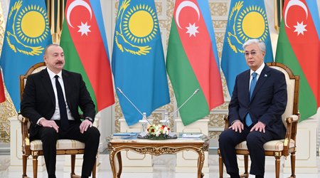Azərbaycan və Qazaxıstan prezidentləri Astanada strateji tərəfdaşlığı müzakirə ediblər