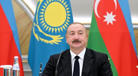Президент Ильхам Алиев поделился кадрами государственного визита в Казахстан