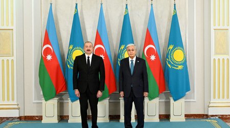 Ильхам Алиев поздравил Президента Казахстана